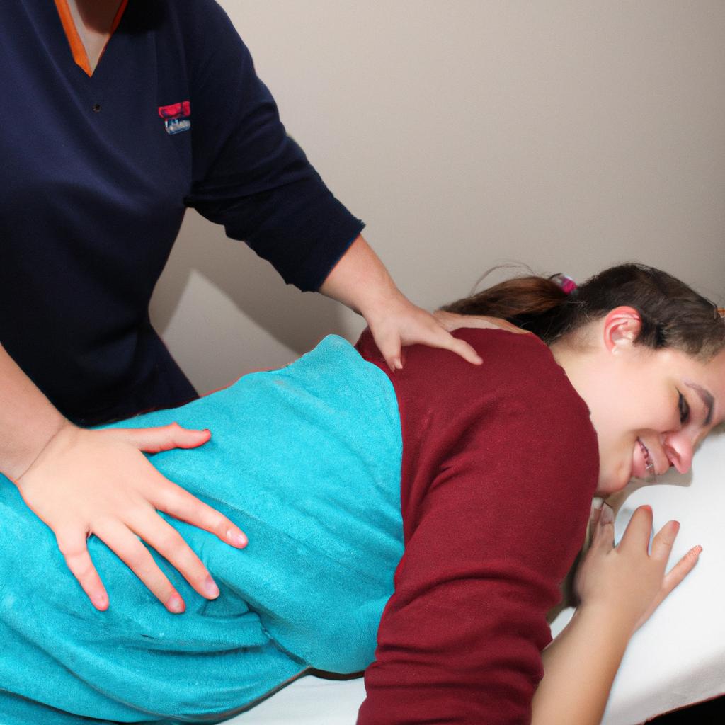 Woman receiving a relaxing massage
